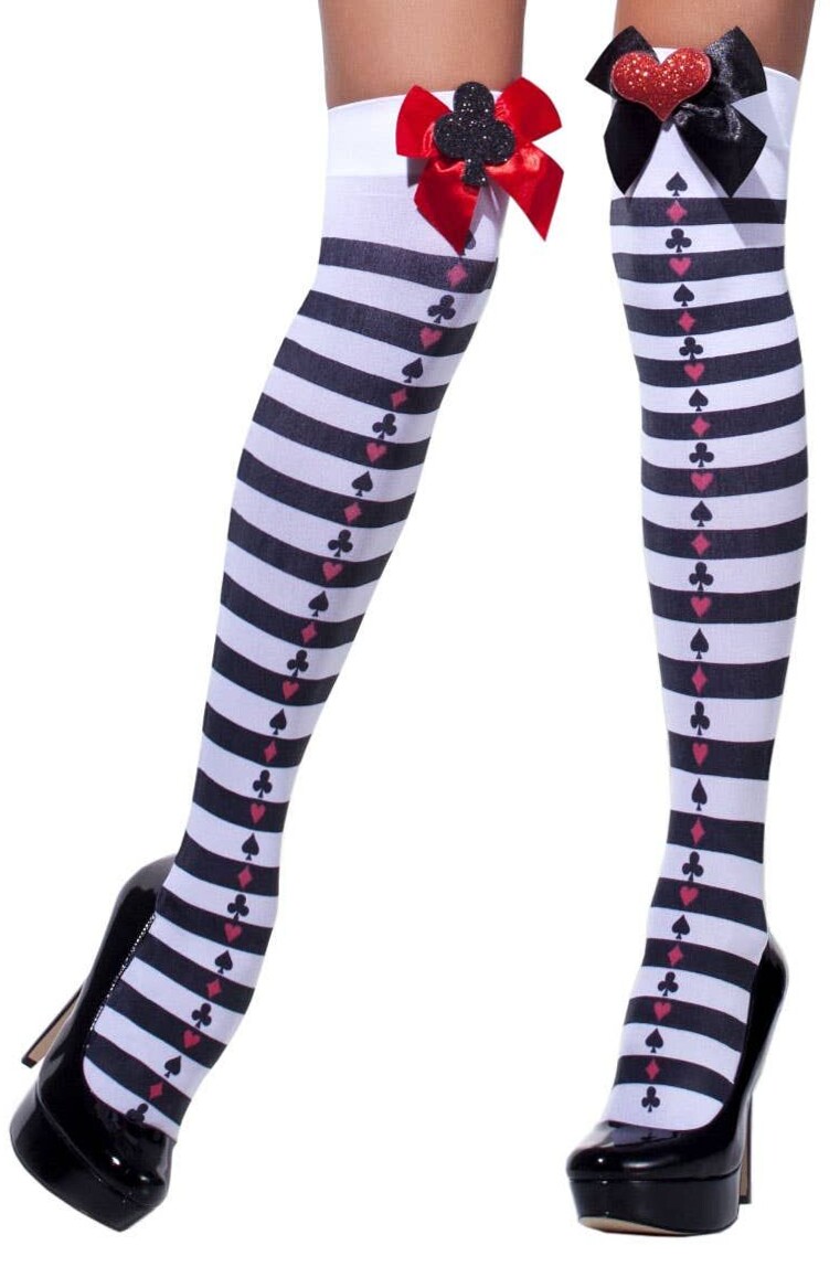 👑 🥂 Neon Striped Bow Stockings with Game-Art Flair — aesthetic edit 602