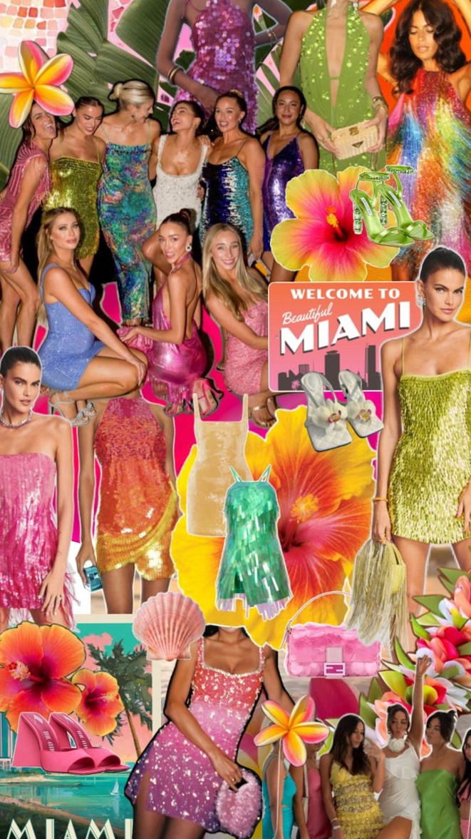 Neon Tiki Glam Miami Bachelorette Outfits & Vintage Party Vibe | 👠 👢 🎩 gather an 659
