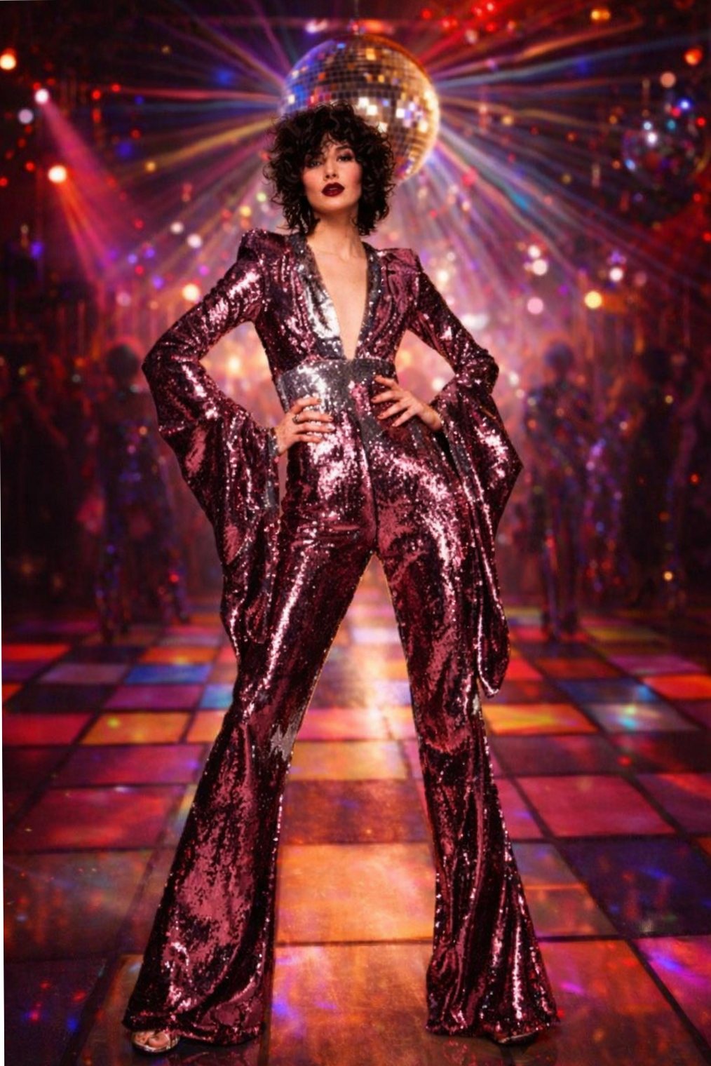 Neon Velvet Disco Nights: 70s Glam Party Vibe & Retro Game Art Aesthetic — inspi 666