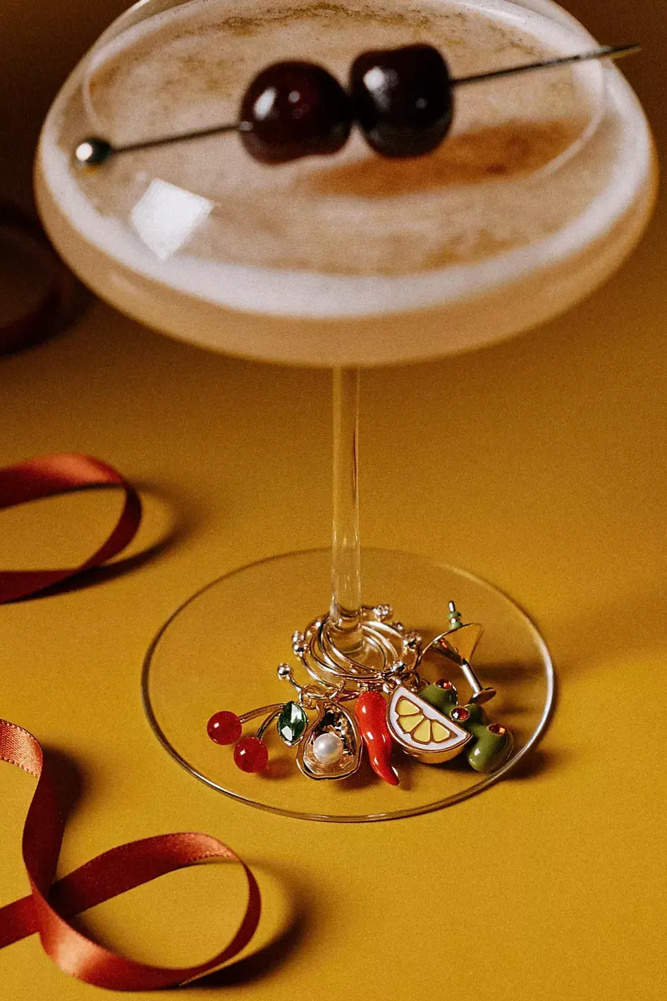 Neon Vintage Cocktail Charms for Glam Game Night Elegance 🎰 165