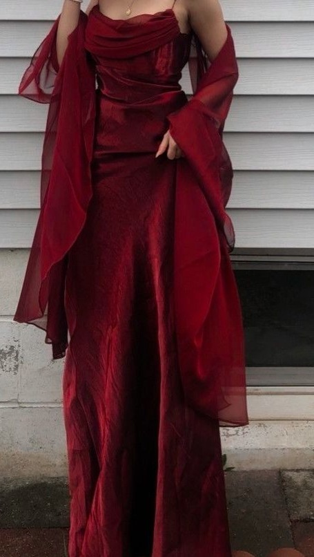 nostalgic vibes only ✧ Burgundy Whispers of the Past in Silk Elegance 🌻 🌲 265