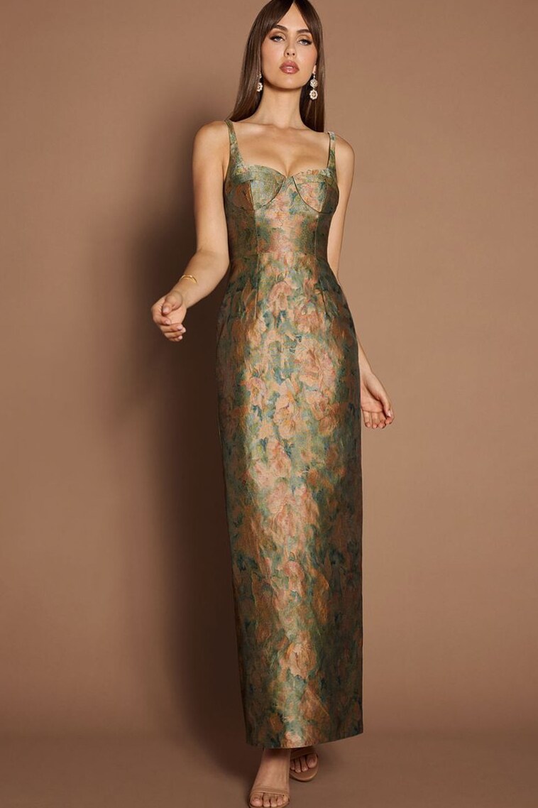 ✦ old hollywood glam ✦ Azazie Christy Teal Maxi Dress with Neon Vintage Glam and 756