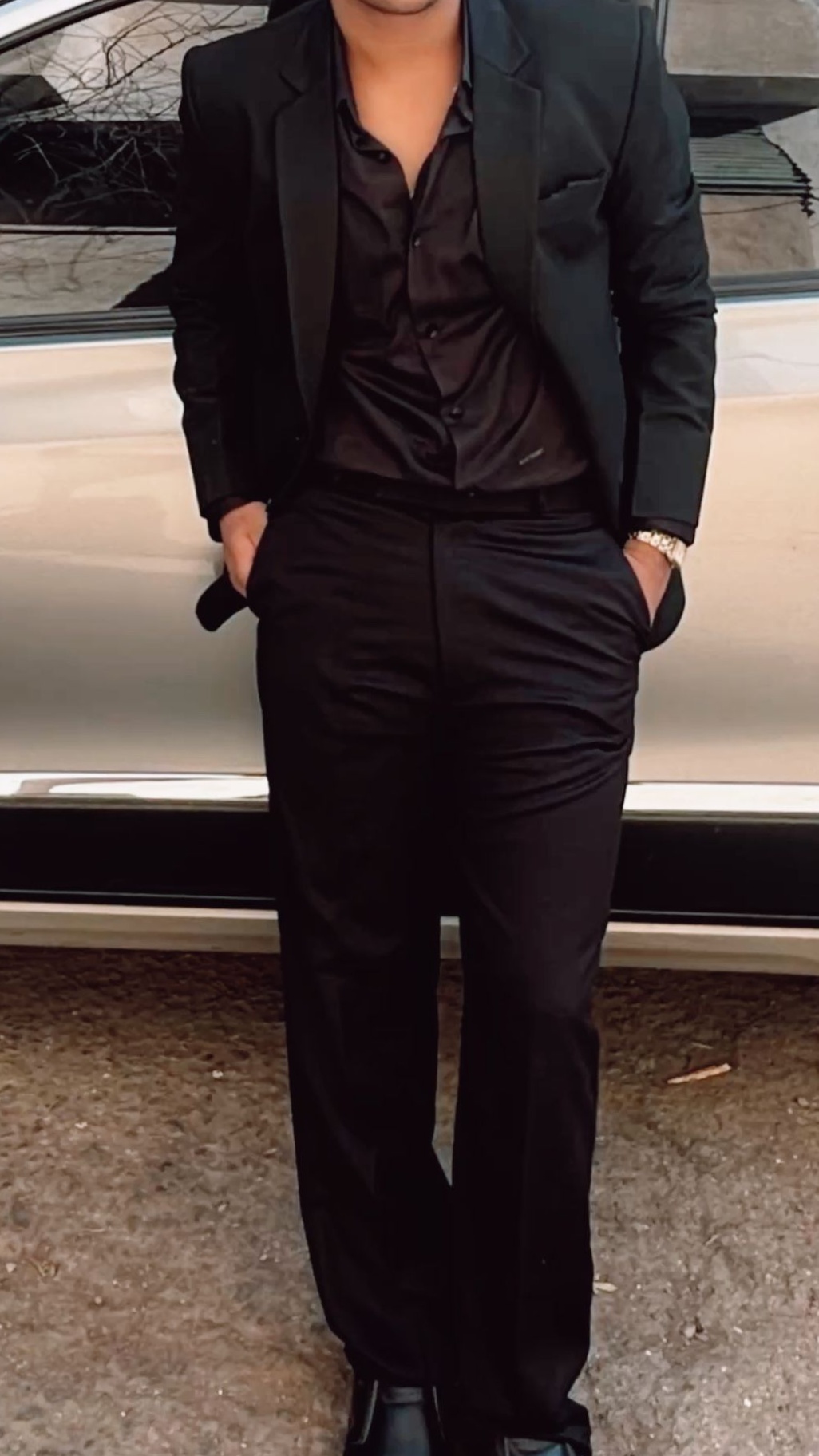 Peach Black Outfit | Neon Dreams in Velvet Night • 💅 👒 277