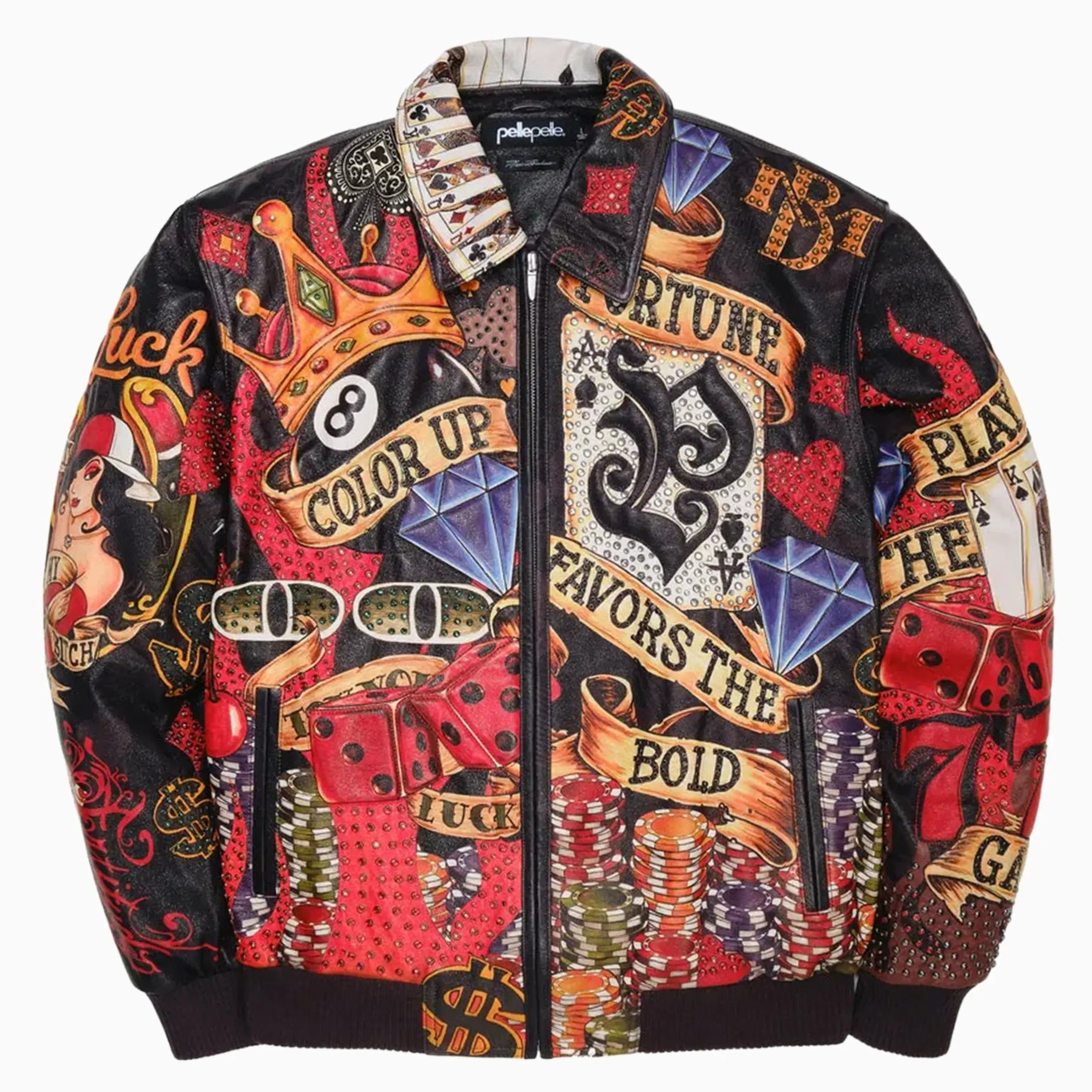 ⊹ Pelle Pelle High Rollers Jacket in Sleek Black 2XL ⊹ 🌴 🏖️ 259