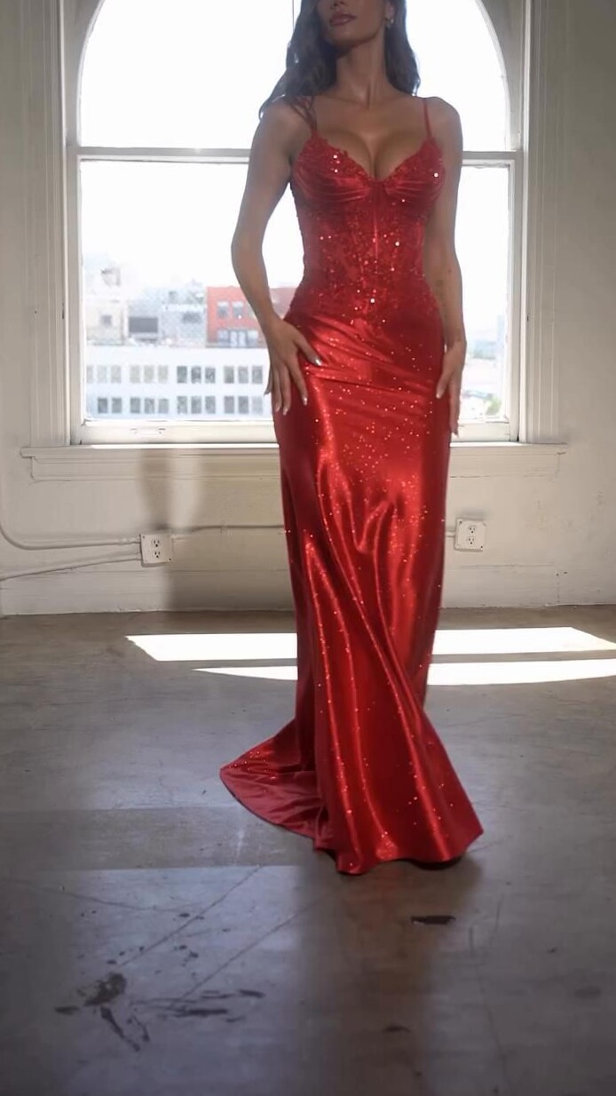 Red Glitter Fabric Dreams ✨ OLYMIA Neon Aesthetic Unveiled ⟐ style study session 593