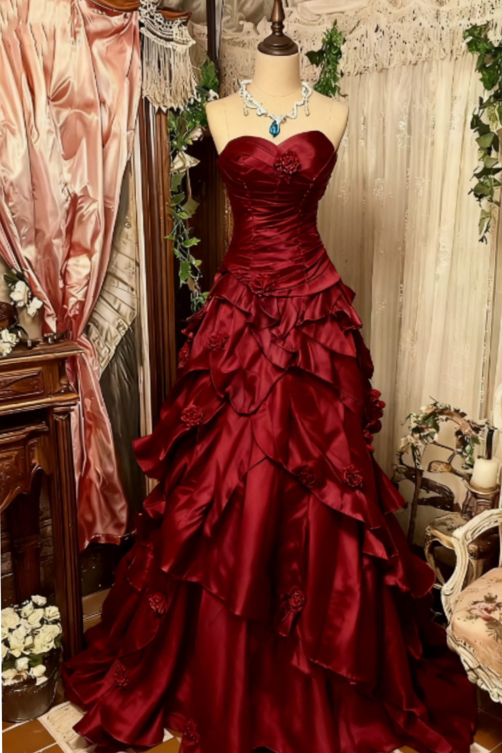 👠 🍾 🍾 Retro Neon Bloom Tulle Gown in Purple-Pink Blue Gradient 454