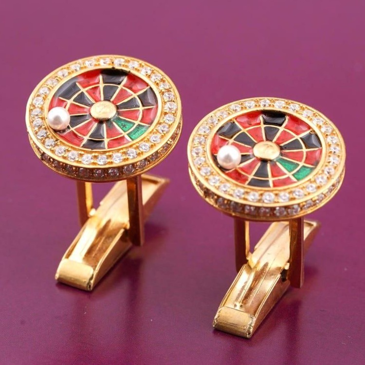 ⊹ Retro Neon Cufflinks | 14K Gold Touch | Bold Vintage Men’s Style ⊹ 👢 🕶️ 246