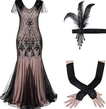 🪩 ⚡ retro party vibes ✦ Neon Glam Flapper Sequin Dress for Vintage Party Nights 785