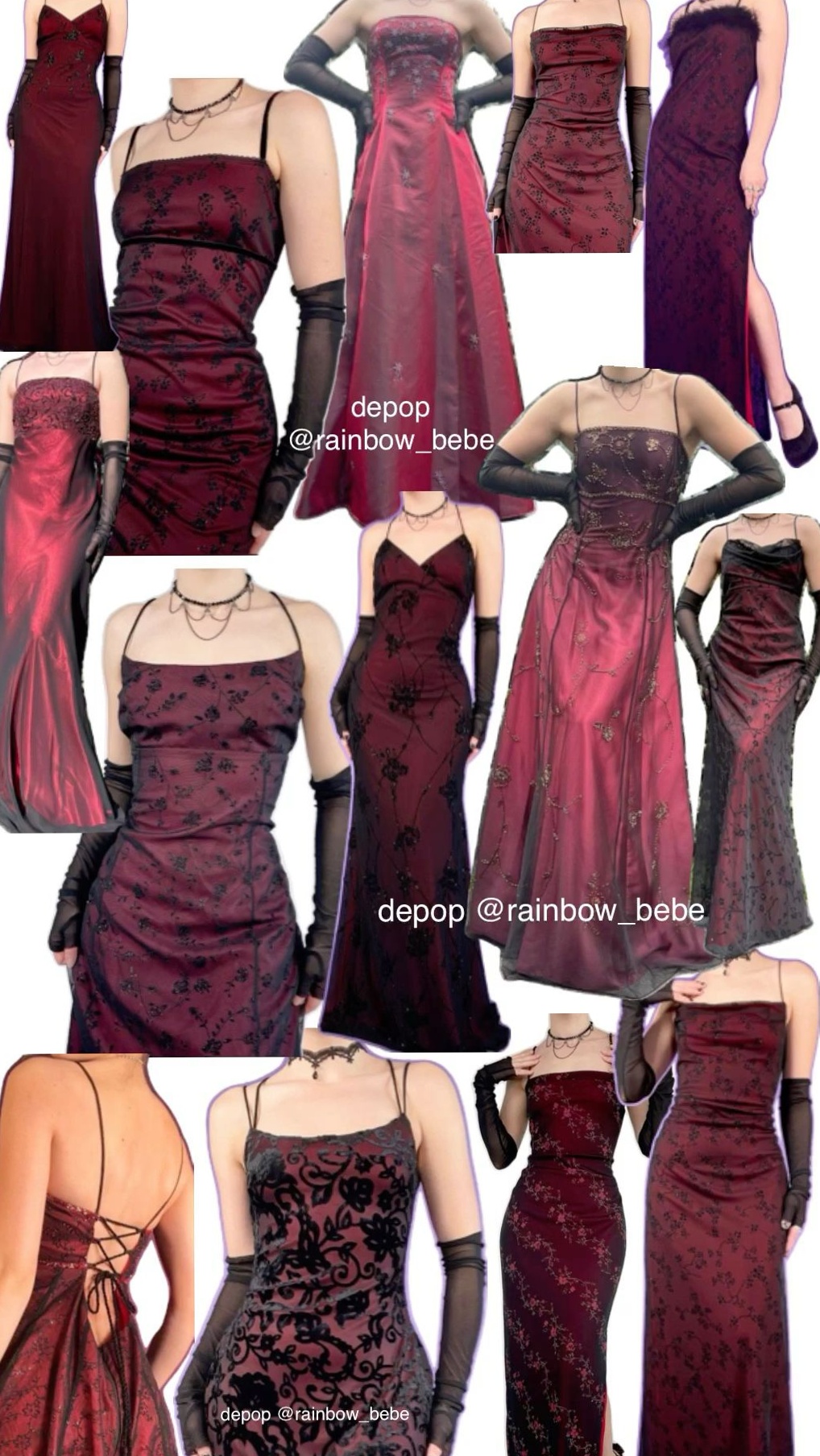 Retro Red Grunge Gowns | 90s Dark Romance Aesthetic ⟐ nostalgic vibes only 286