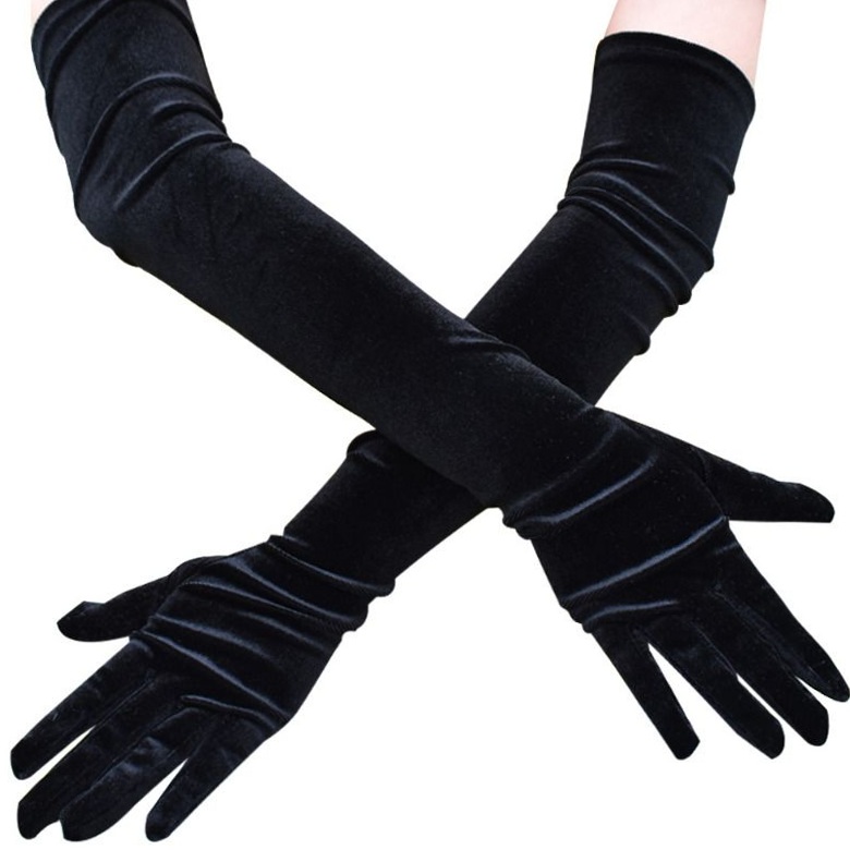 Retro Velvet Gloves in Neon Glow for Evening Elegance 🎯 🎭 941