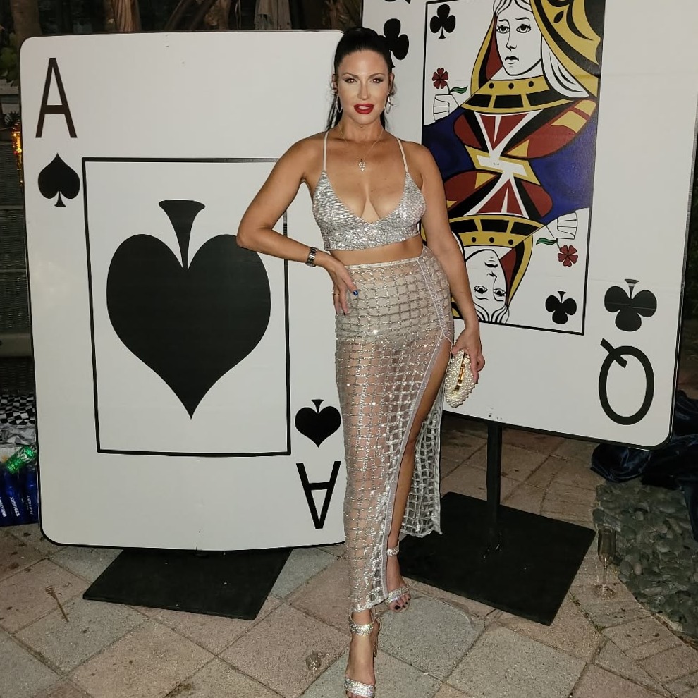 ✨ Silver Sparkle Mesh Maxi Skirt Set with Luminous Neon Accents | creative corne 261