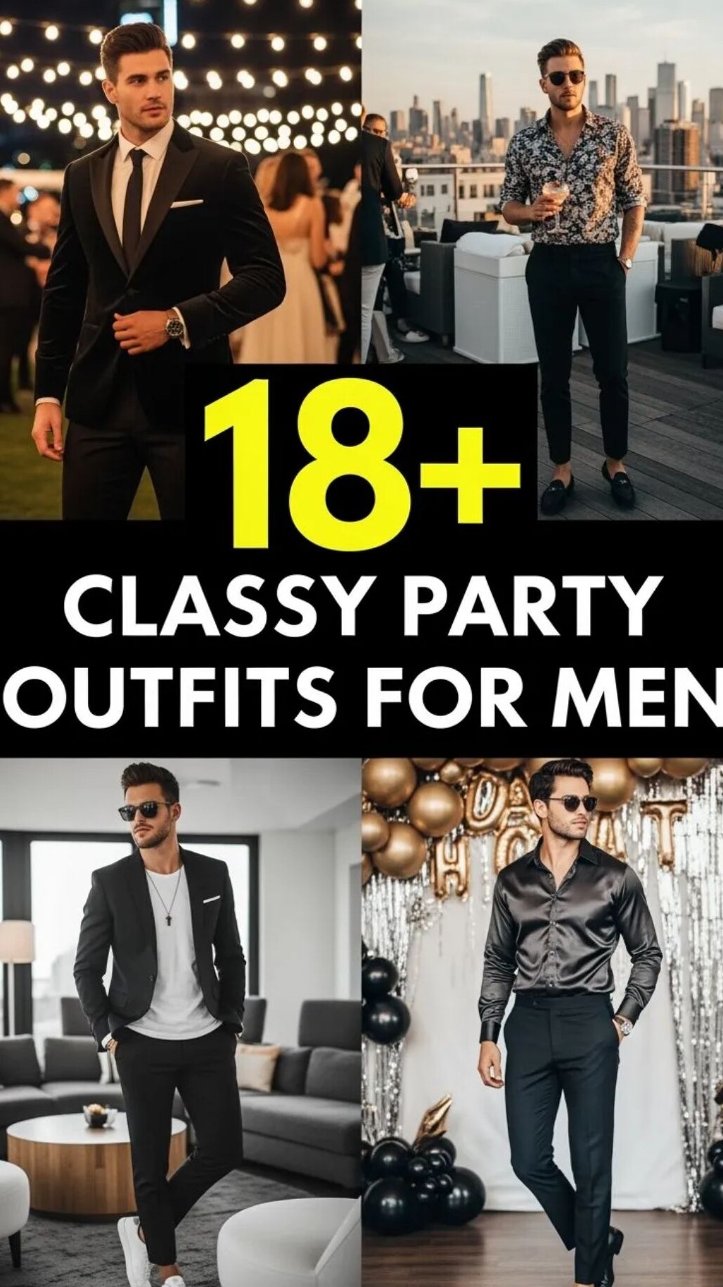 📜 🎪 ✦ Sleek Men’s Party Style: 18 Classy Looks to Shine 513