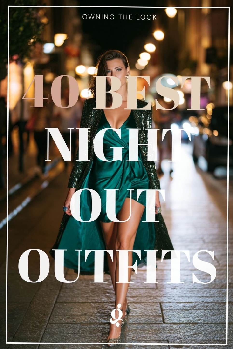 starlight aesthetic • Emerald Glow: Sequined Heels & Neon-Night Elegance 🌺 🍃 🌲 541