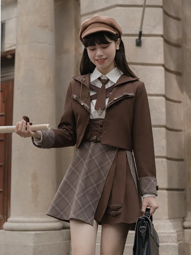 👢 👒 style sanctuary ✦ Little Detective Brown Blazer Maillard Glow Vintage Party  830