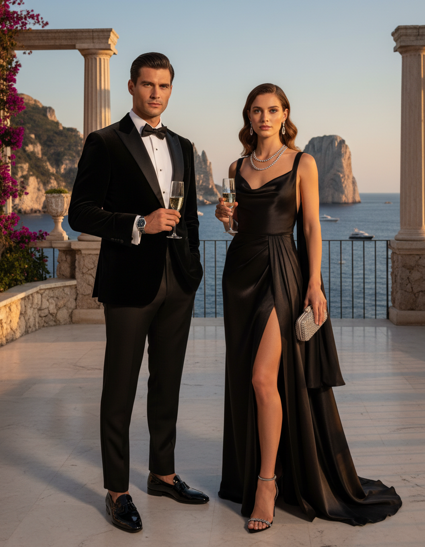 style sanctuary: Neon-Etched Capri Elegance: Midnight Summer Reverie 🌷 624