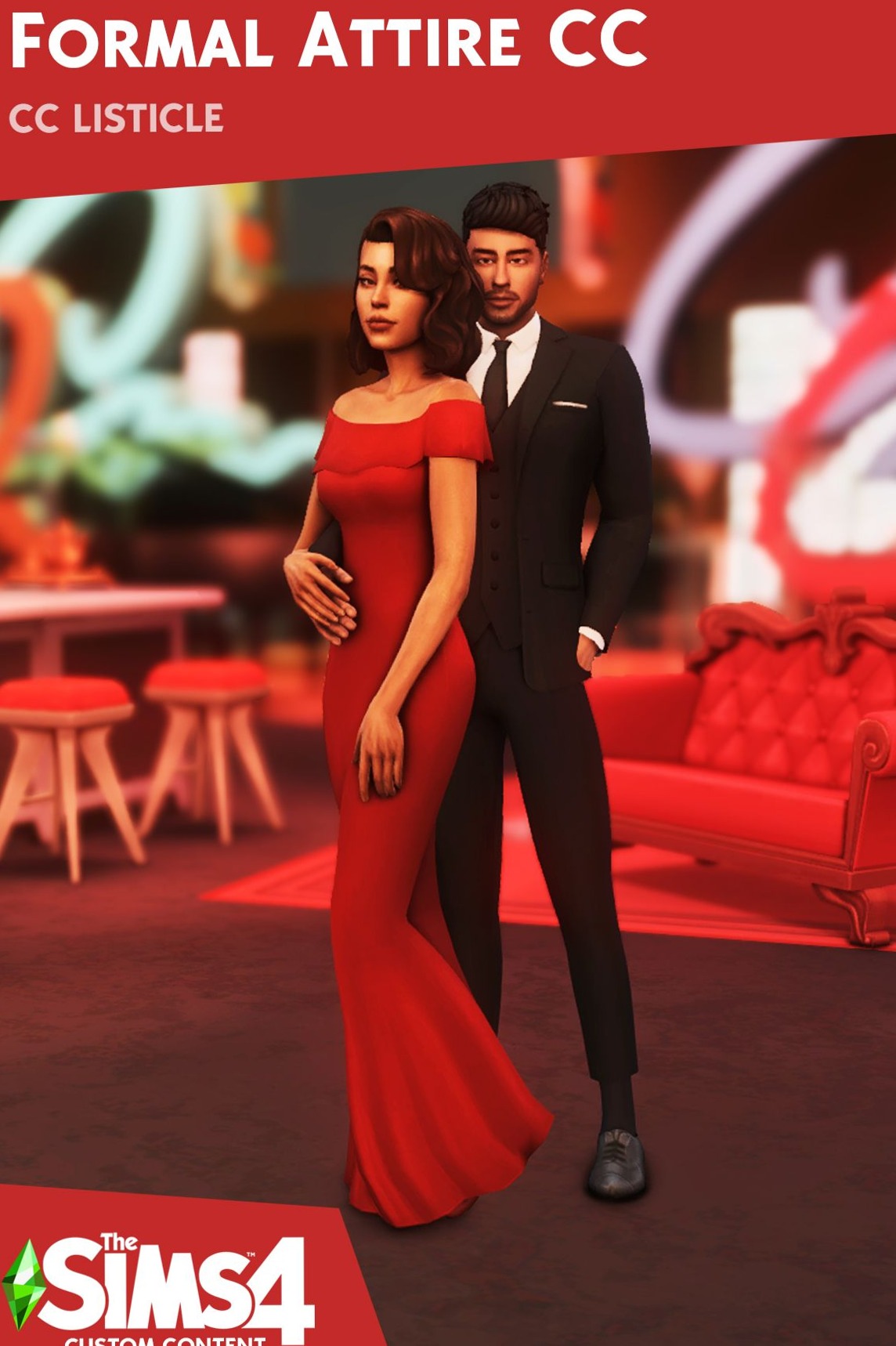 style sanctuary ✧ Neon Glamour Formalwear for Sims 4 Party Nights 🌹 274