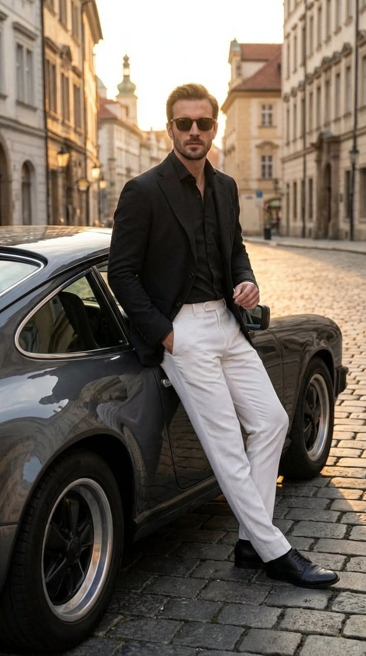 🌼 🌵 style sanctuary ✦ Textured Noir Seersucker Blazer in Vintage Elegance for Ti 542