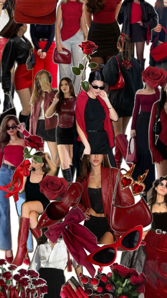 style study session • Red Neon Glow: Vintage Luxury Party Vibe 🃏 507