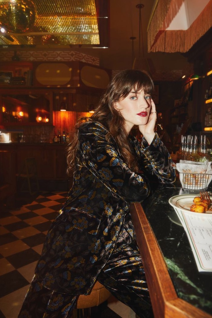 🧣 💄 Velvet Bloom Dickey Jacket — Neon Elegance & Retro Vibe — aesthetic edit 452