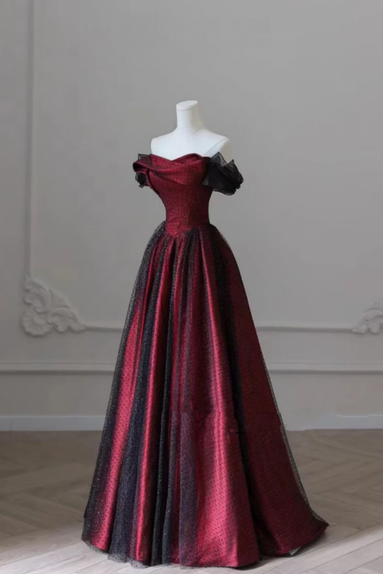 🏙️ 🌉 Velvet Embers: A Neon-Kissed Satin Gown for Midnight Celebrations | celebra 764