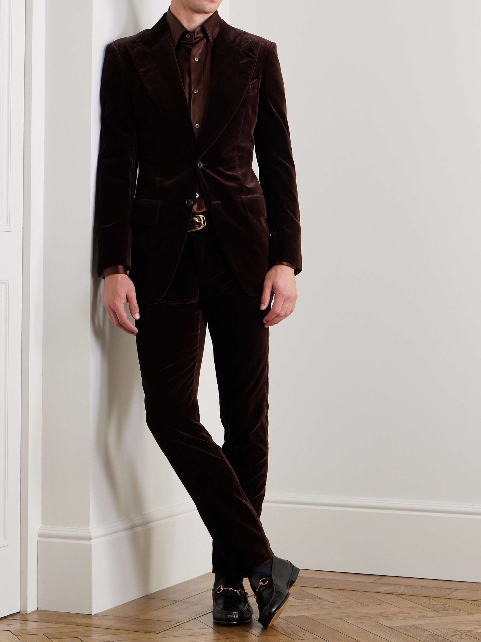 🥳 🎉 visual game aesthetic ✦ Neon Velvet Reverie: TOM FORD Dyllan Jacket in Elect 556