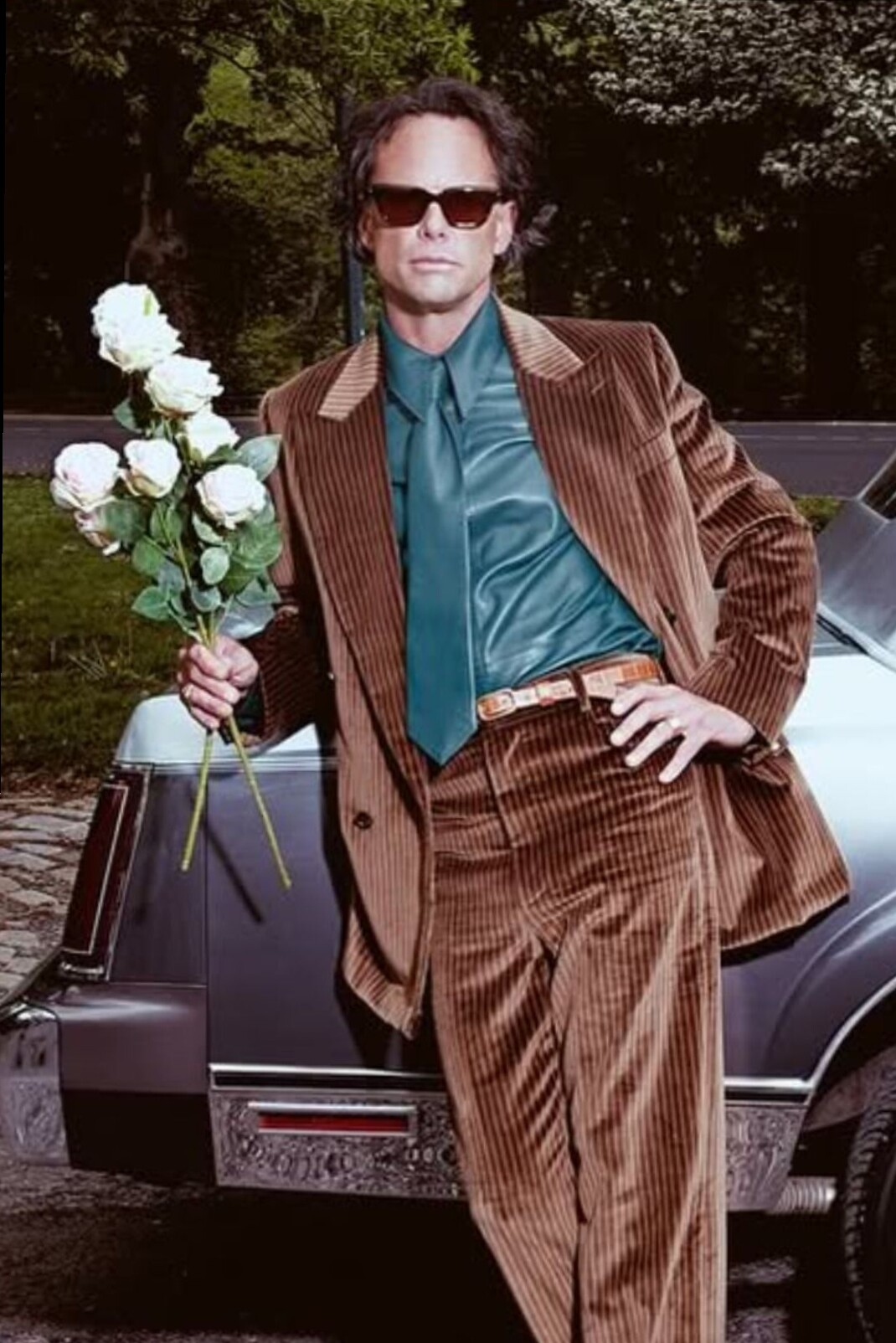 🏖️ Walton Goggins Neon Noir: Vintage Glamour & Electric Party Visions 615