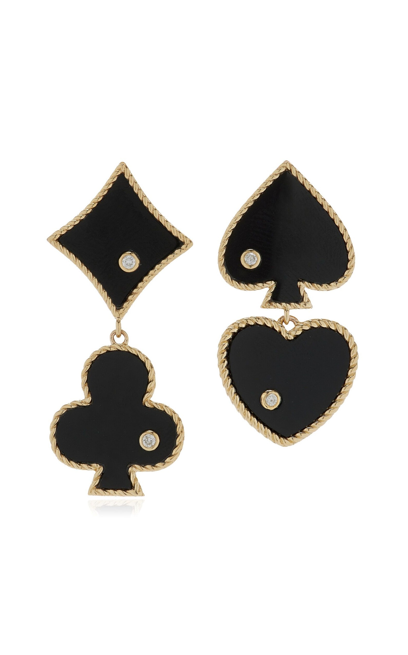 Yvonne Leon Neon Agate Earrings in 9K Gold — Bold Party Glam for Her — 🔮 🌃 867