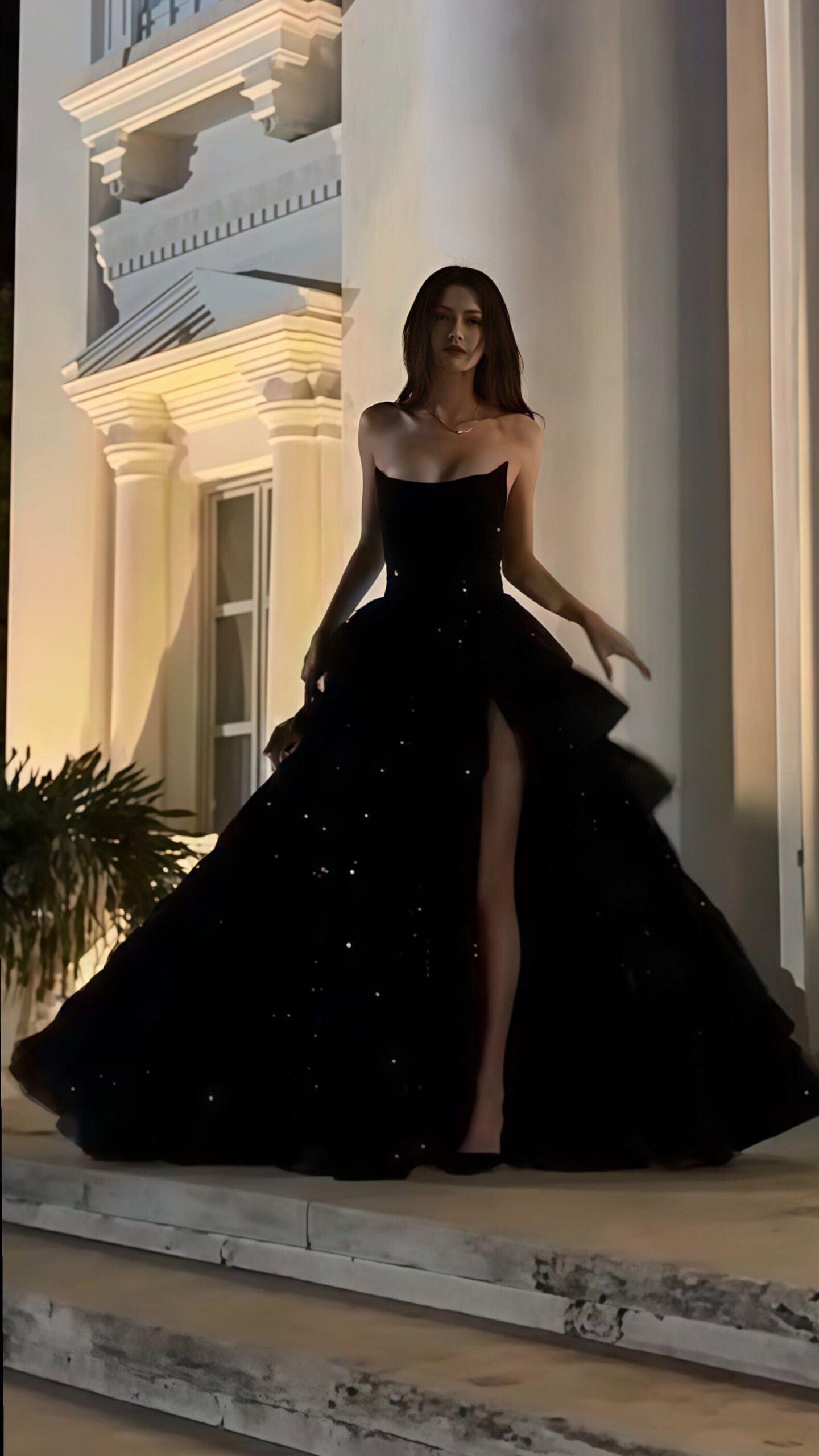 🕶️ Neon Ruffles in Midnight Sequin Elegance | creative process peek 868