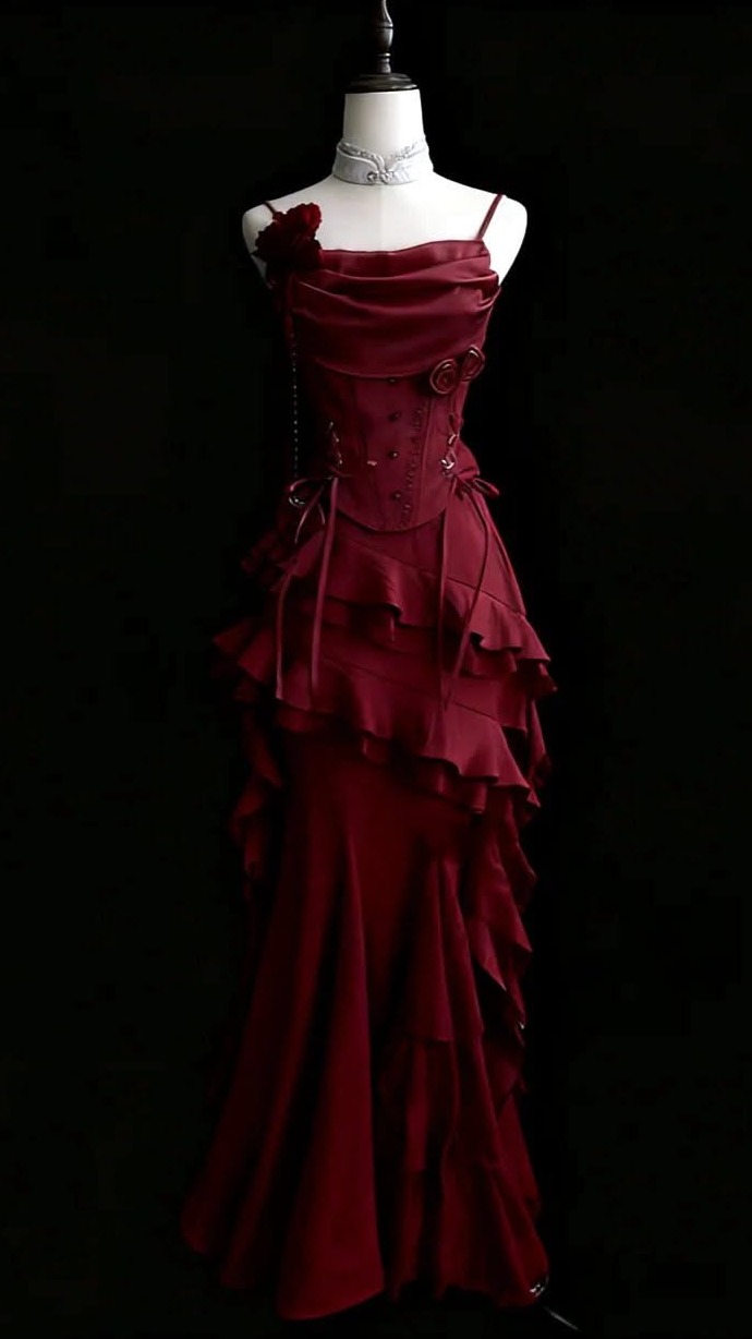 Burgundy Neon Elegance: Timeless Vintage Glamour for Midnight Celebrations • ✨ 533