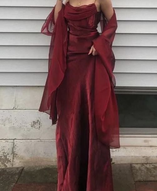 design diary • Burgundy Prom Gowns with Spaghetti Straps & Neon A-Line Silhouett 198