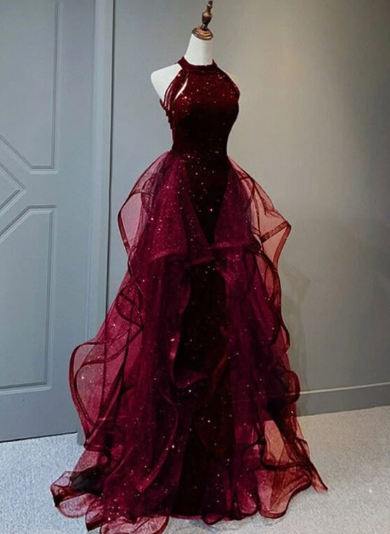 interface inspiration • Neon Sequin Halterneck Tulle Maxi in Vintage Glam 👠 💄 👠 178