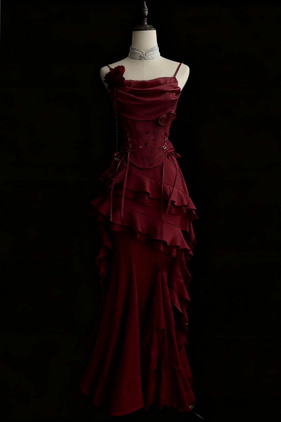Neon-Etched Lace Gown: Vintage Glam for Timeless Celebrations — vintage soul mod 517