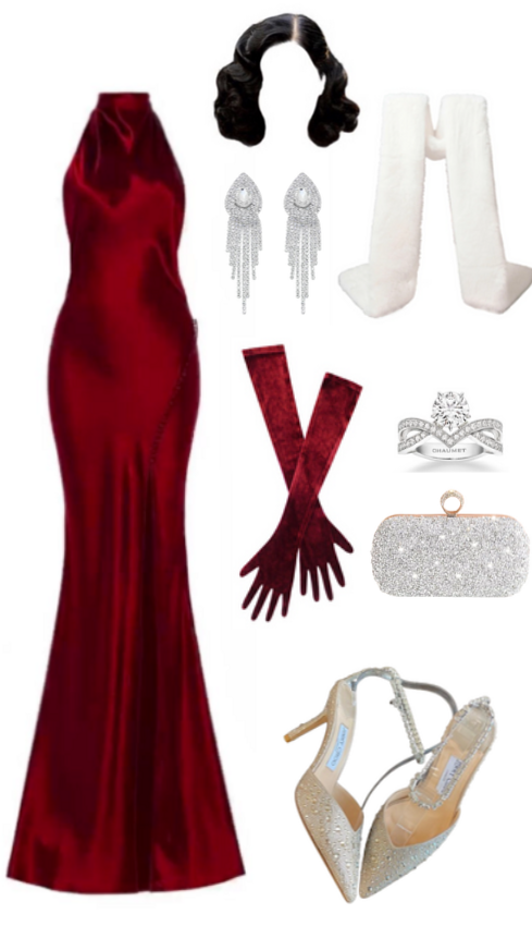 Neon Glamour in Velvet Red | Vintage Hollywood Party Elegance | 👠 👗 after hours  613