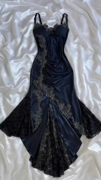 💙 ✦ Neon-Glazed Vintage Gowns for Timeless Glamour 223