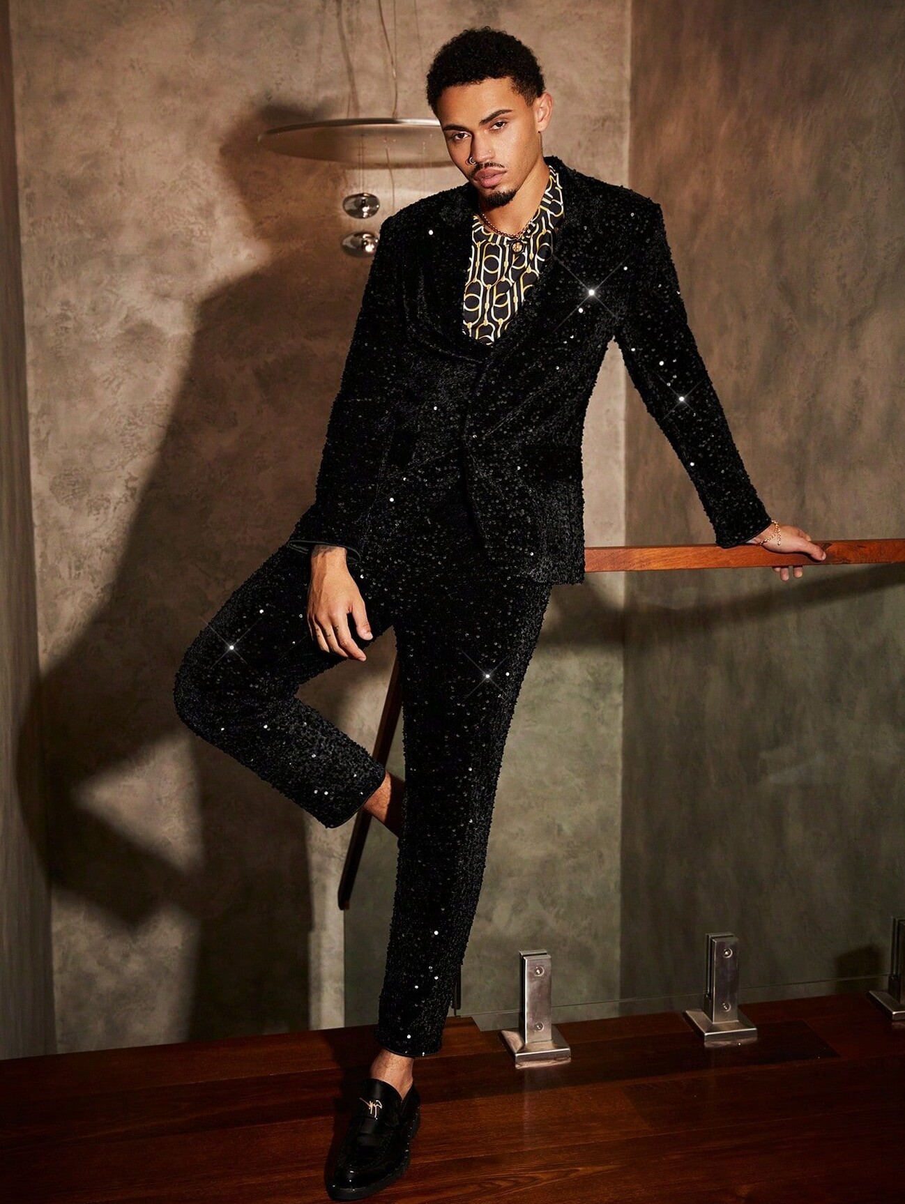 Neon-Vintage Glitter Suit Set for Bold Statement Looks — 🎯 🧿 794