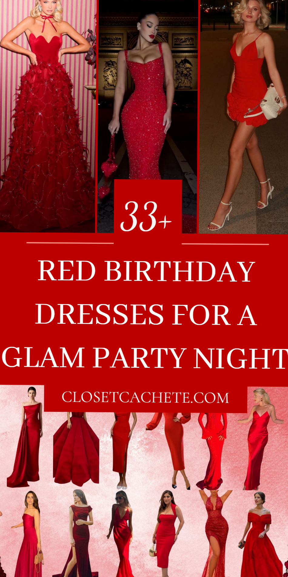 🎀 🍾 🍾 ruby red nights ✦ Neon Glam Vintage Red Birthday Dress Ideas 905